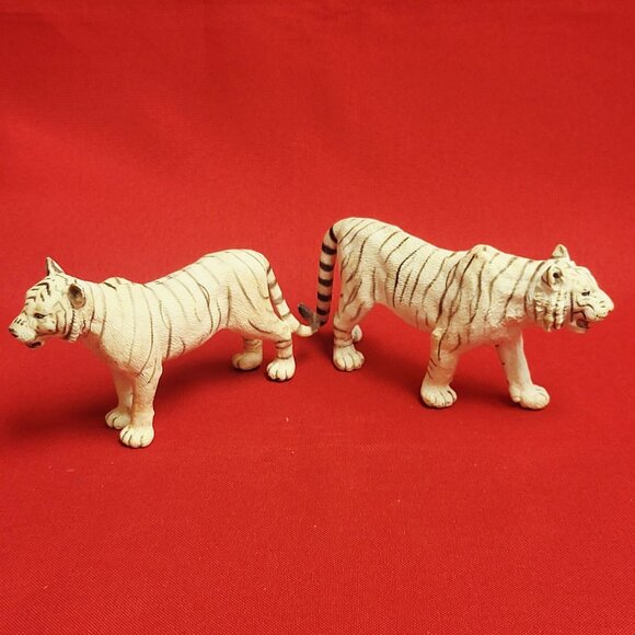 Schleich Two White Tiger Figurines Wild Blue Eyes Life Collection - Picture 6 of 10